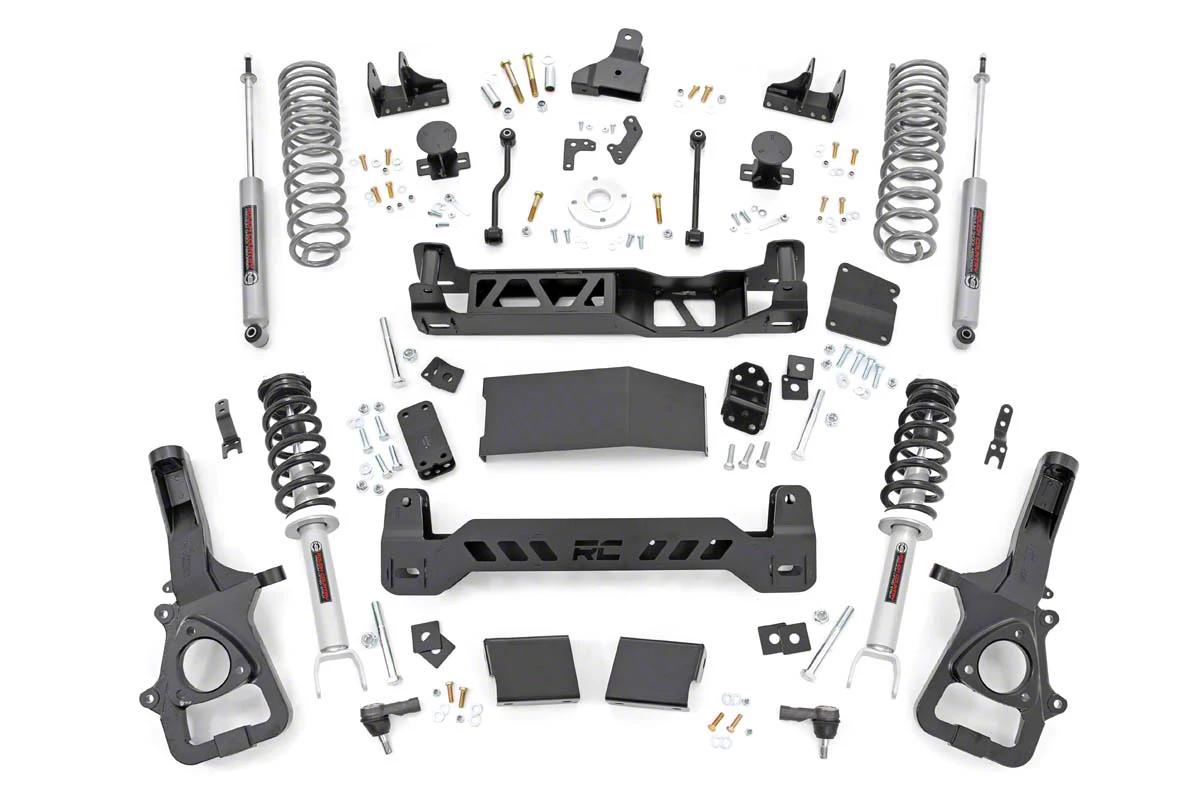Rough Country 6-Inch Suspension Lift Kit with Lifted Struts and Premium N3 Shocks (19-24 4WD RAM 1500 w/o Air Ride, Excluding TRX)