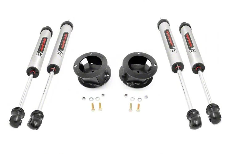 Rough Country Suspension 2.50-Inch Front Leveling Kit with V2 Monotube Shocks (14-26 4WD RAM 2500 w/ Rear Leaf Springs, Excluding Power Wagon)