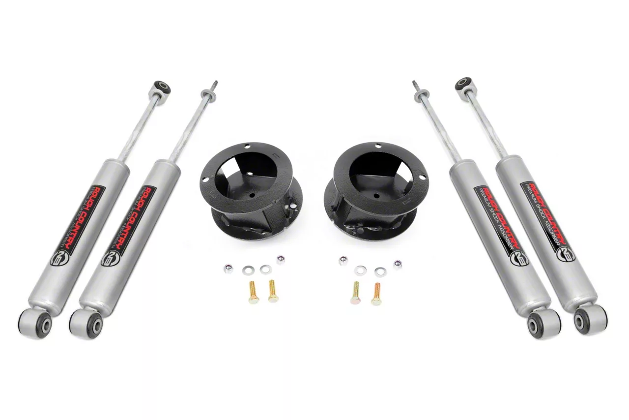 Rough Country Suspension 2.50-Inch Front Leveling Lift Kit with Premium N3 Shocks (14-26 4WD RAM 2500 w/ Rear Leaf Springs, Excluding Power Wagon)