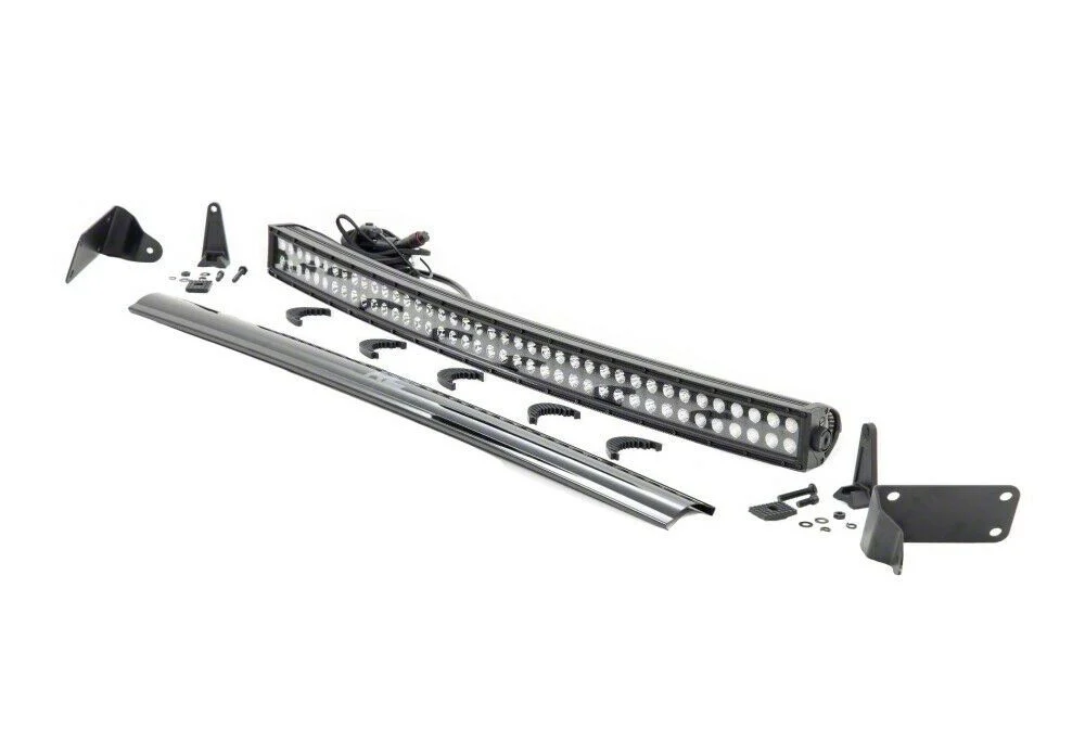 Rough Country Offroad 40-Inch Curved Black Series LED Light Bar Hidden Bumper Kit (10-18 RAM 2500)