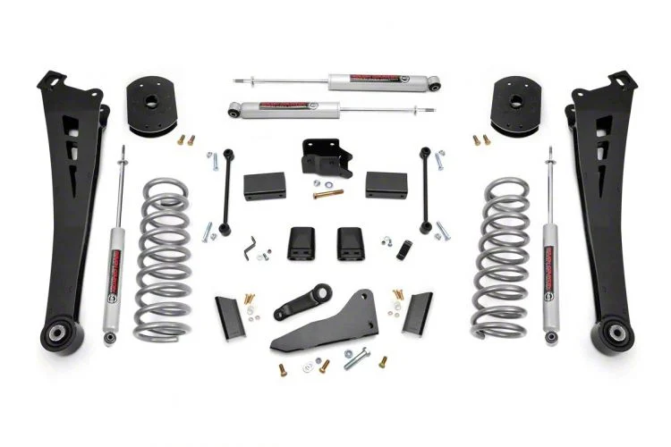 Rough Country Suspension 4.50-Inch Radius Arm Suspension Lift Kit with Premium N3 Shocks (14-18 4WD 5.7L/6.4L RAM 2500 Power Wagon)