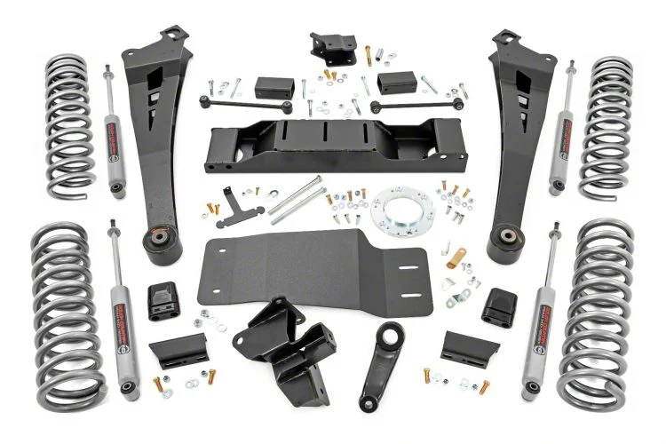 Rough Country Suspension 5-Inch Radius Arm Suspension Lift Kit with Dual Rate Coil Springs and Premium N3 Shocks (19-26 4WD 6.7L RAM 2500 w/ Non-AISIN Transmission, Excluding Power Wagon)