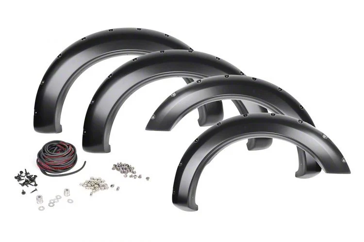 Rough Country Pocket Fender Flares; Flat Black (10-18 RAM 3500)