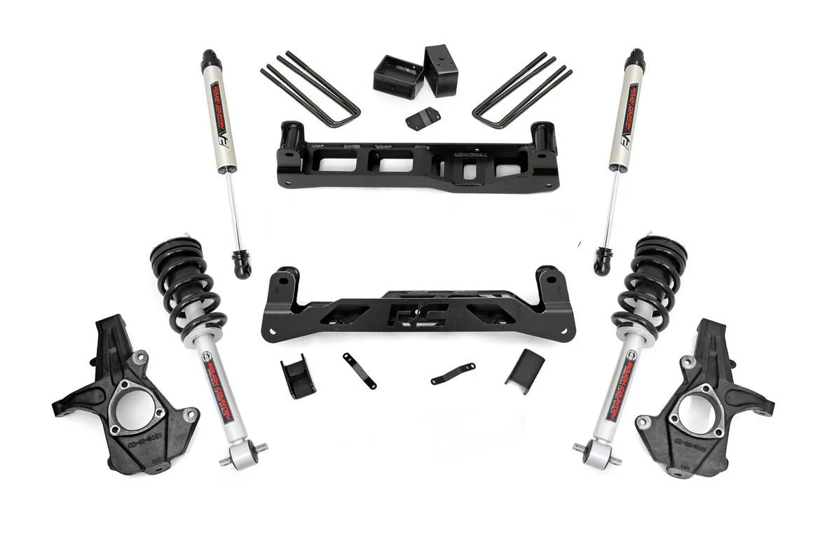 Rough Country Suspension 7.50-Inch Suspension Lift Kit with Lifted Struts and V2 Monotube Shocks (07-13 2WD Sierra 1500)