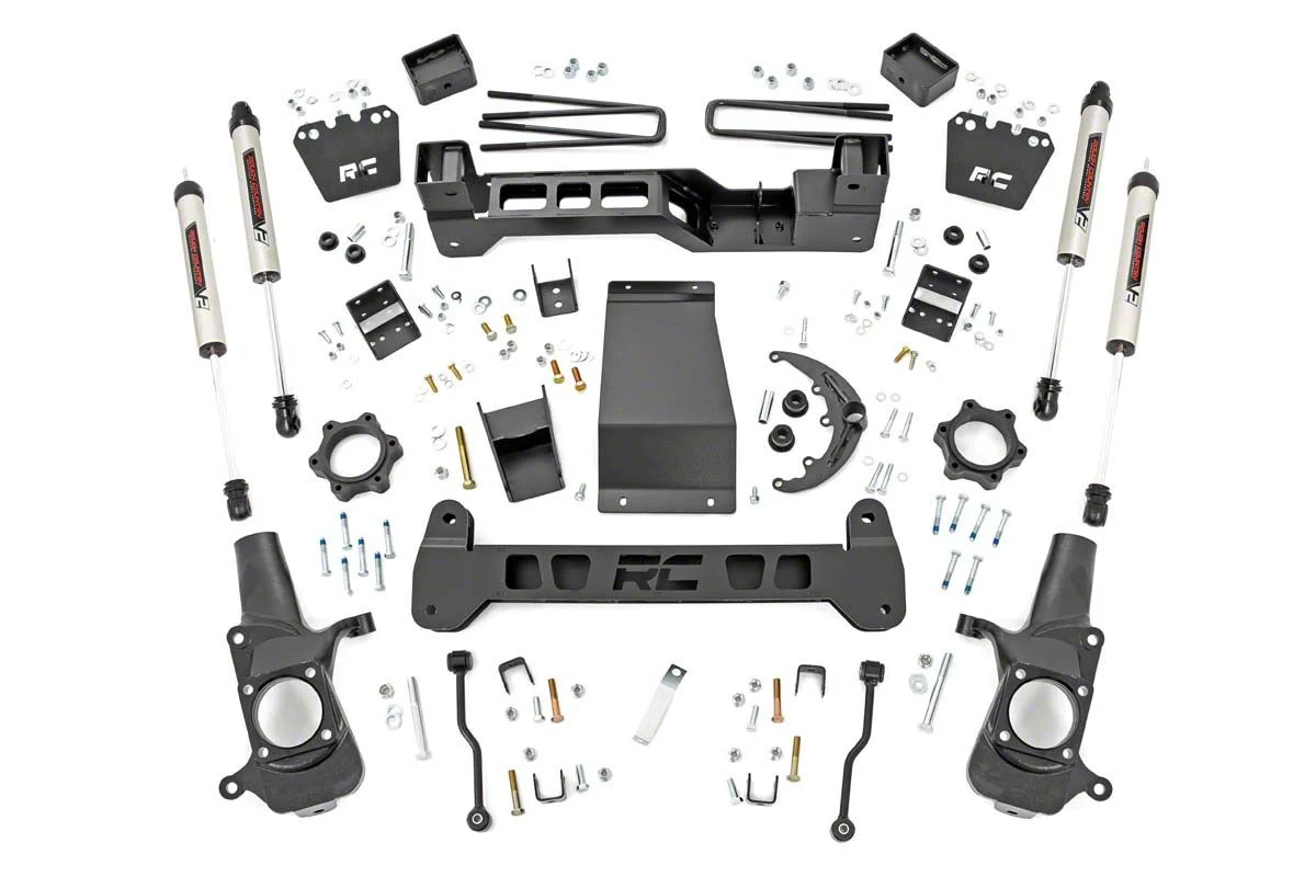 Rough Country Suspension 6-Inch Suspension Lift Kit with V2 Monotube Shocks (07-10 4WD Sierra 2500 HD)