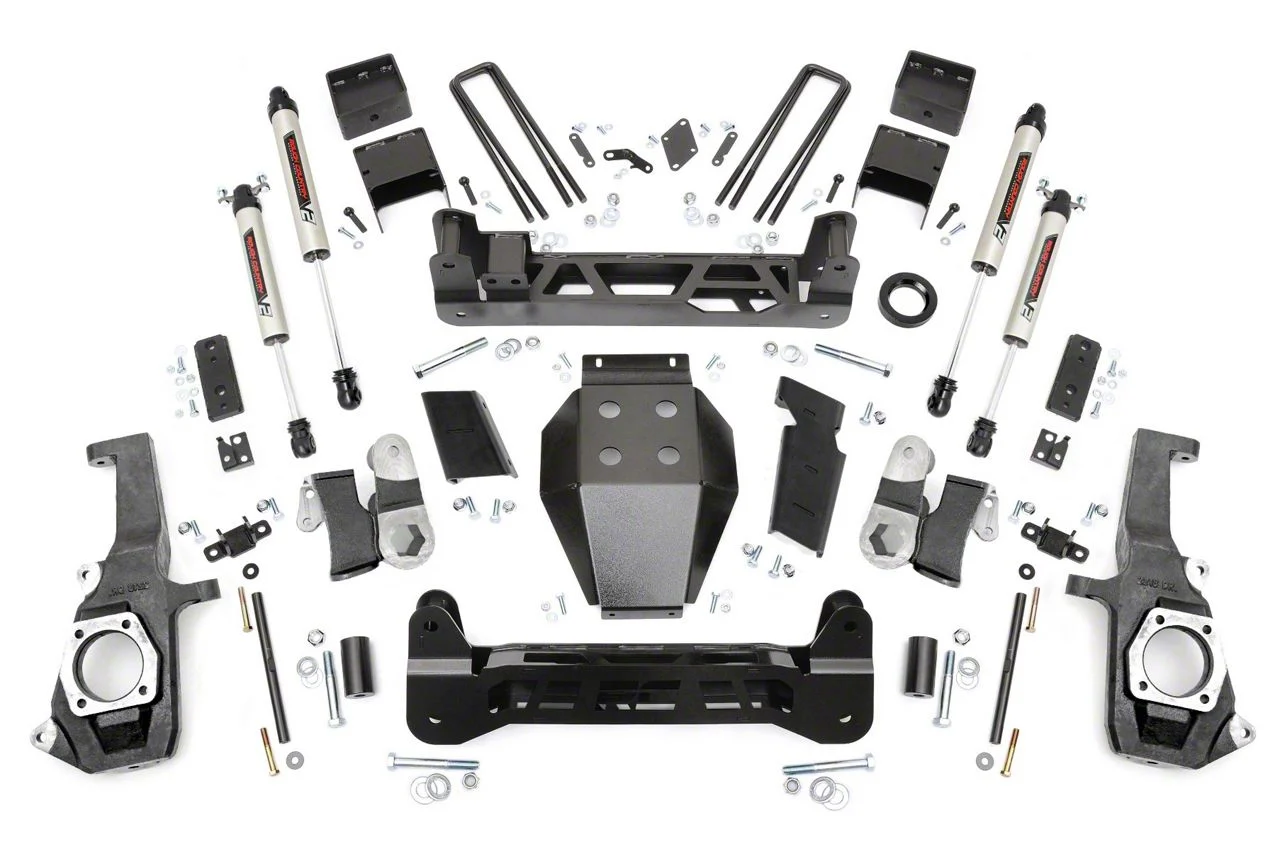 Rough Country Suspension 7.50-Inch NTD Suspension Lift Kit with V2 Monotube Shocks (11-19 Sierra 2500 HD SRW, Excluding Denali)