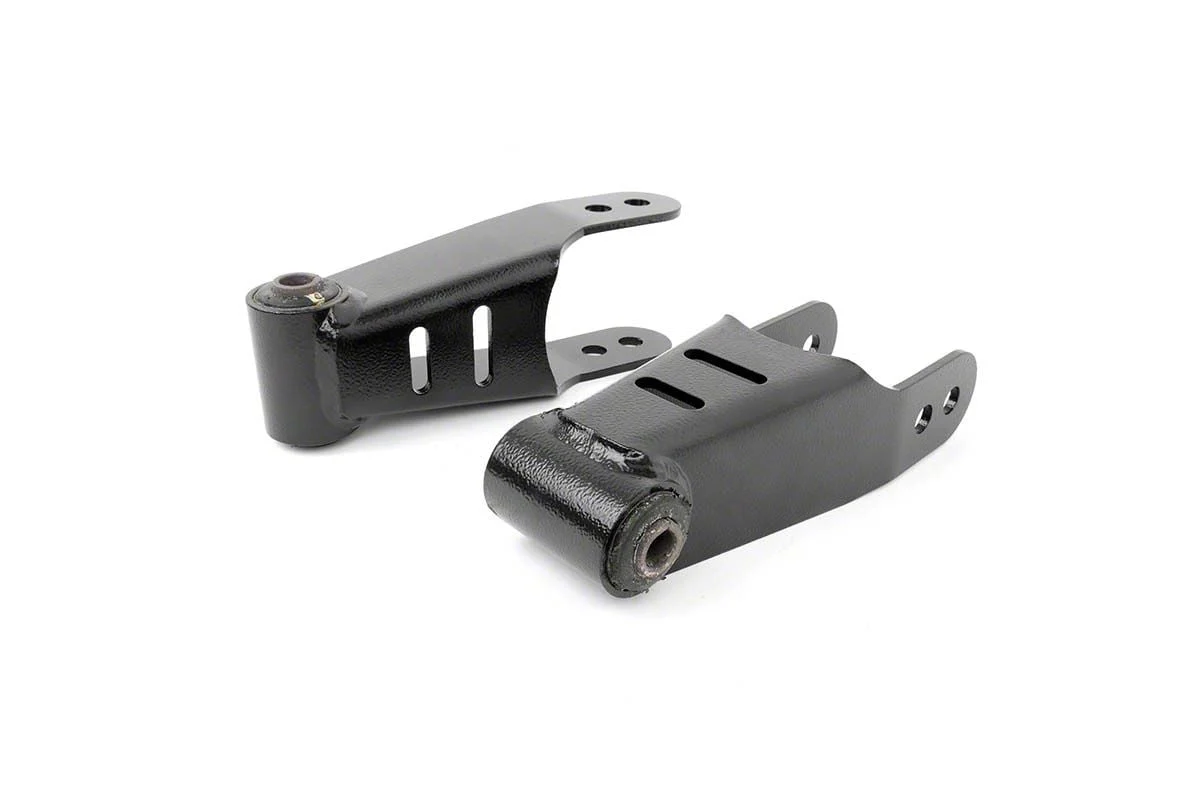Rough Country Suspension 1 to 1.50-Inch Lowering Shackles (19-26 Silverado 1500 w/o Composite Leaf Springs)