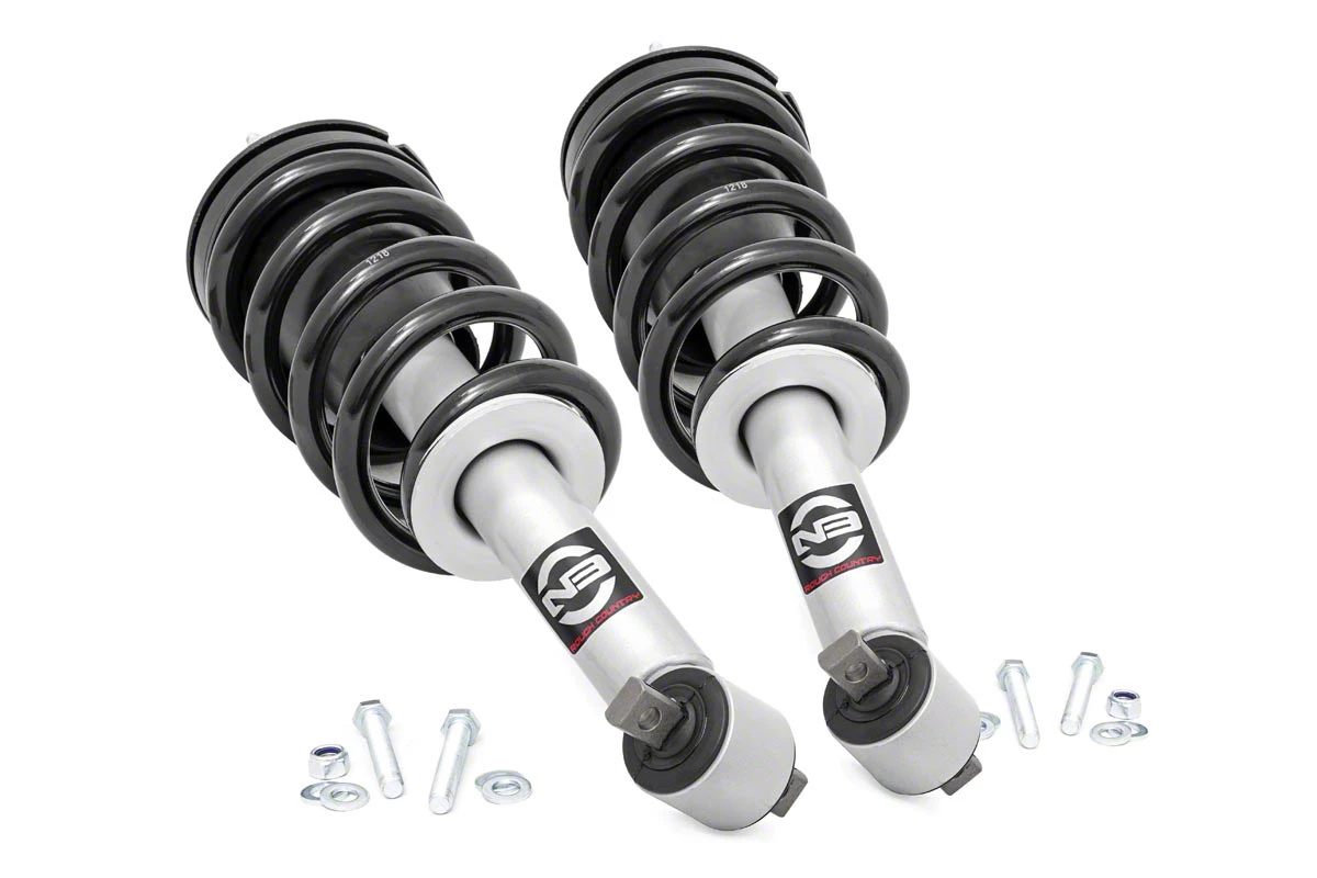 Rough Country Suspension N3 Loaded Leveling Front Struts for 2-Inch Lift (14-18 Silverado 1500)