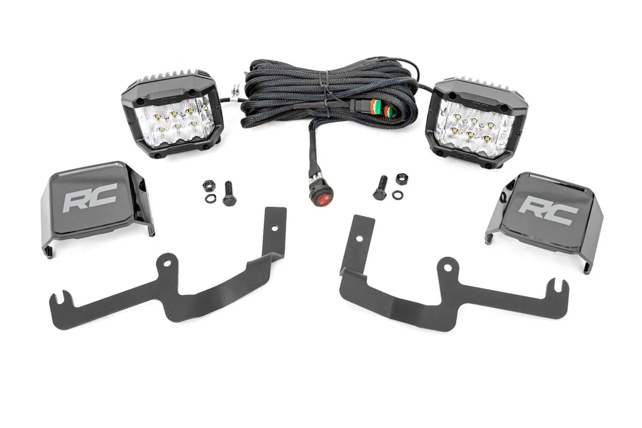 Rough Country Offroad 3-Inch Osram Wide Angle Series LED Ditch Light Kit (19-26 Silverado 1500)