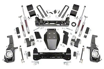 Rough Country Suspension 7.50-Inch NTD Suspension Lift Kit with Premium N3 Shocks (11-19 Silverado 3500 HD SRW)