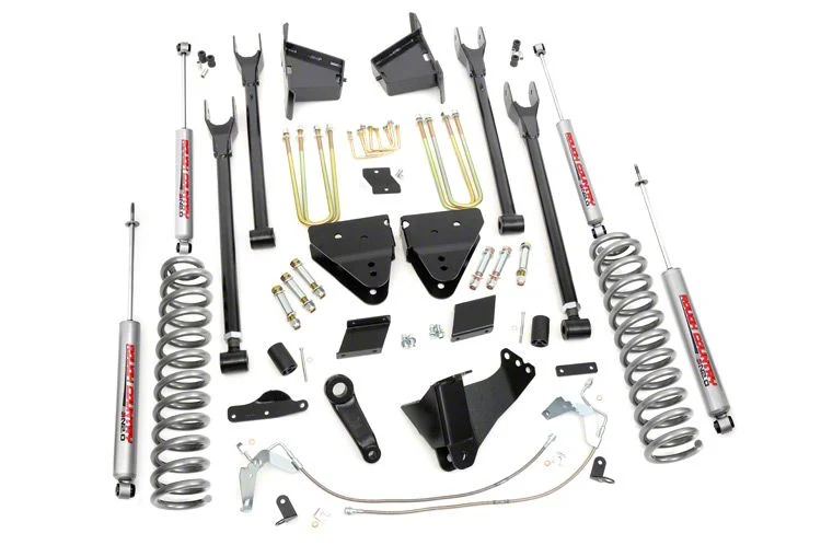 Rough Country Suspension 6-Inch 4-Link Suspension Lift Kit with Premium N3 Shocks (15-16 4WD 6.7L Powerstroke F-250 Super Duty w/o Factory Overload Springs)