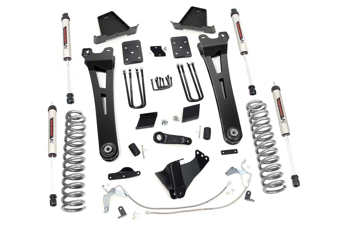 Rough Country 6-Inch Radius Arm Suspension Lift Kit with V2 Monotube Shocks (11-14 4WD 6.7L Powerstroke F-250 Super Duty)