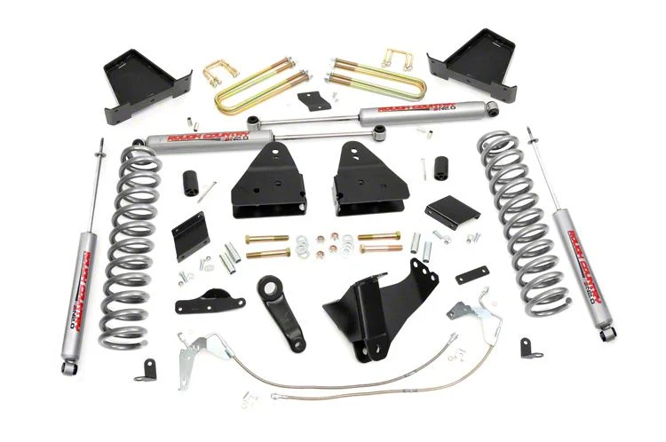 Rough Country Suspension 6-Inch Suspension Lift Kit with Premium N3 Shocks (11-14 4WD 6.7L Powerstroke F-250 Super Duty w/o Factory Overload Springs)