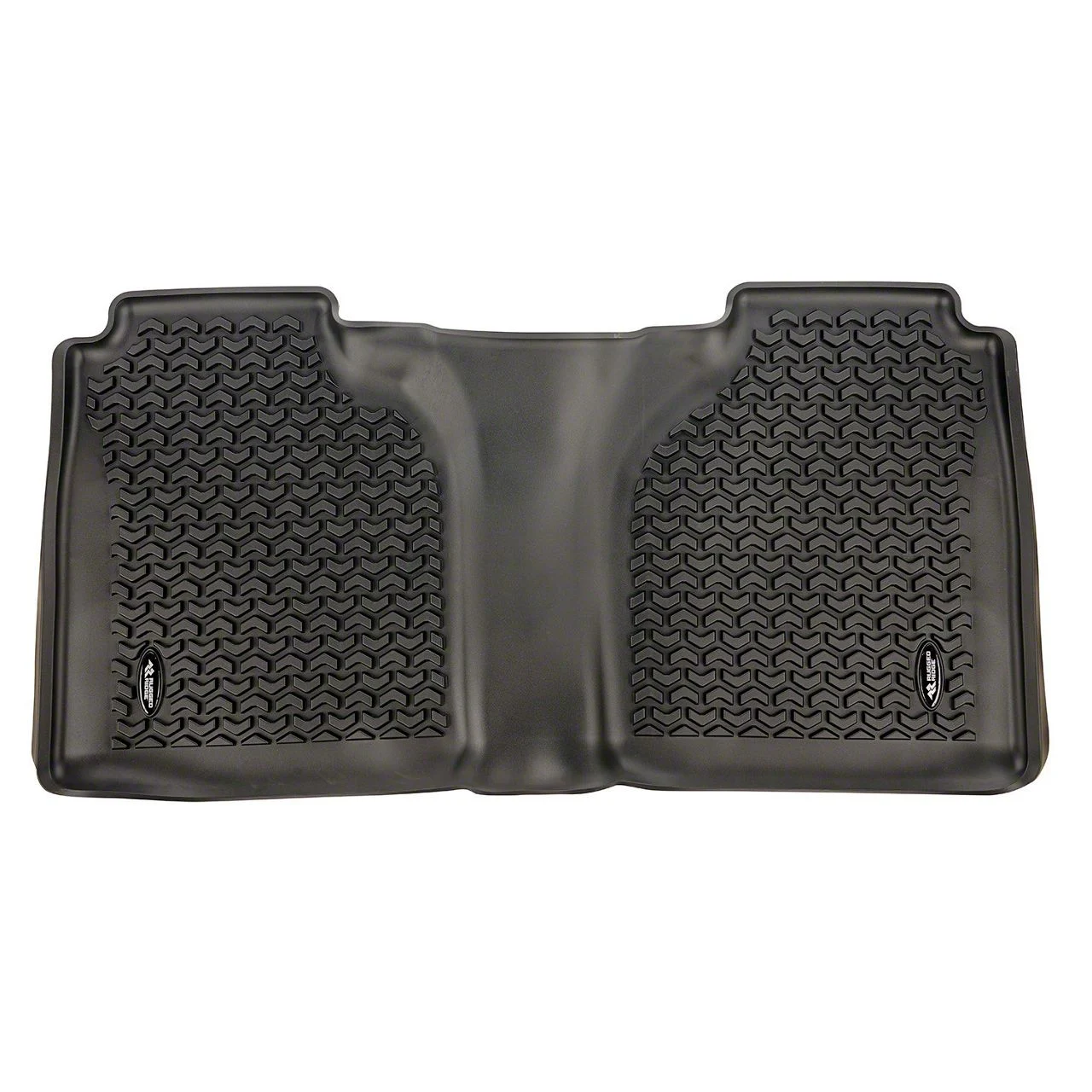 Rugged Ridge All-Terrain Rear Floor Liner; Black (19-26 Silverado 1500 Crew Cab)