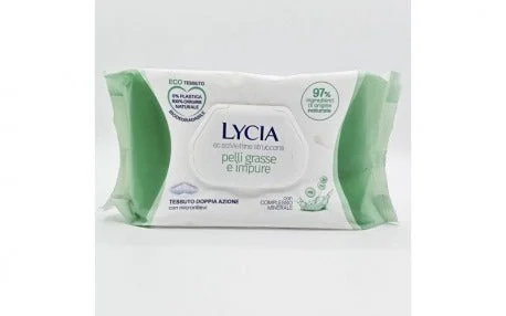 Lycia Salviettine Viso Struccanti Per Pelli Grasse E Impure 60 Pezzi