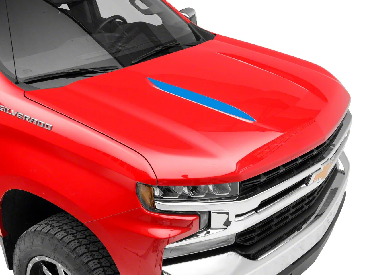 SEC10 Hood Accent Decal; Blue (19-26 Silverado 1500)