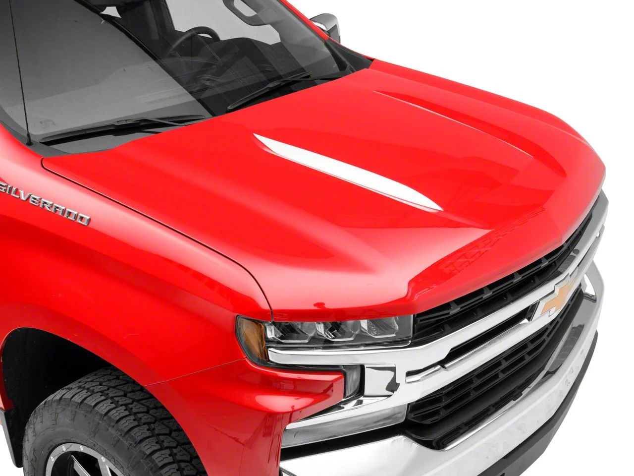 SEC10 Hood Accent Decal; Silver (19-26 Silverado 1500)