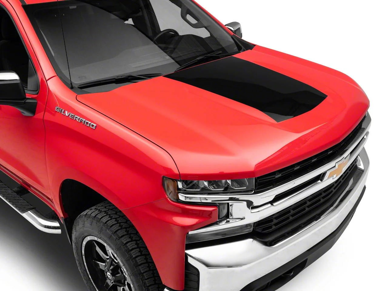SEC10 Hood Decal; Gloss Black (19-26 Silverado 1500)