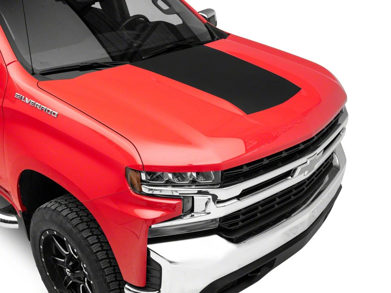 SEC10 Hood Decal; Matte Black (19-26 Silverado 1500)