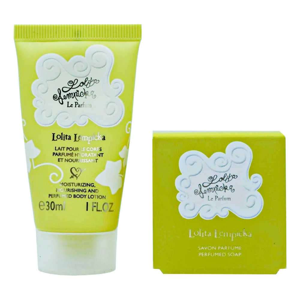 Set Lolita Lempicka: Mon Premier Parfum latte idratante per il corpo 30 ml + Mon Premier Parfum saponetta profumata 25 g *in miniatura