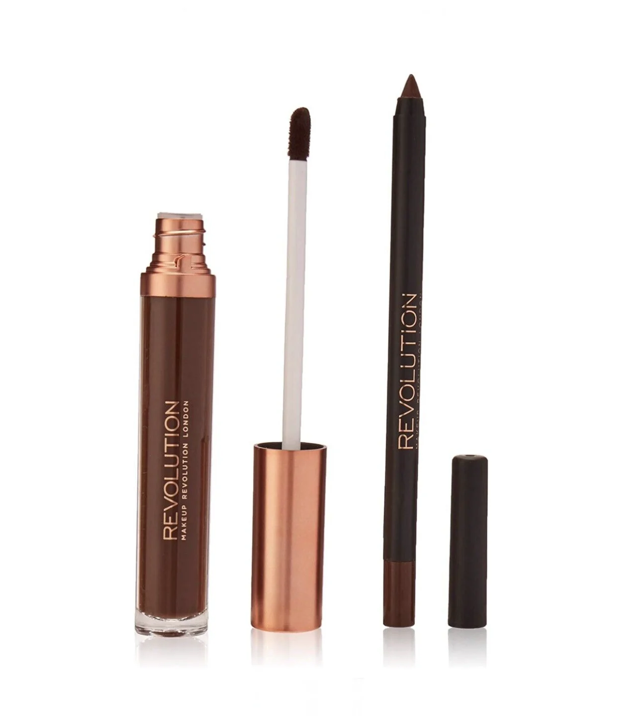 Set Makeup Revolution: Rossetto Liquido Opaco Retro Luxe Glory 55 ml + matita labbra Retro Luxe Glory 1 g