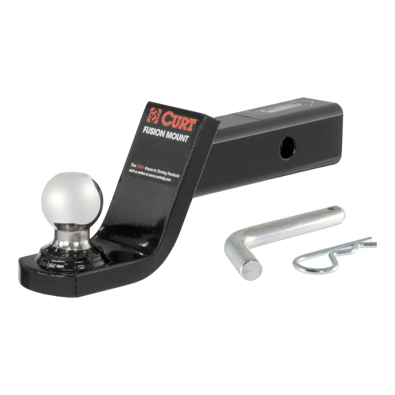 2-Inch Receiver Hitch Fusion Ball Mount with 1-7/8-Inch Ball; 4-Inch Drop (Universal; Some Adaptation May Be Required)