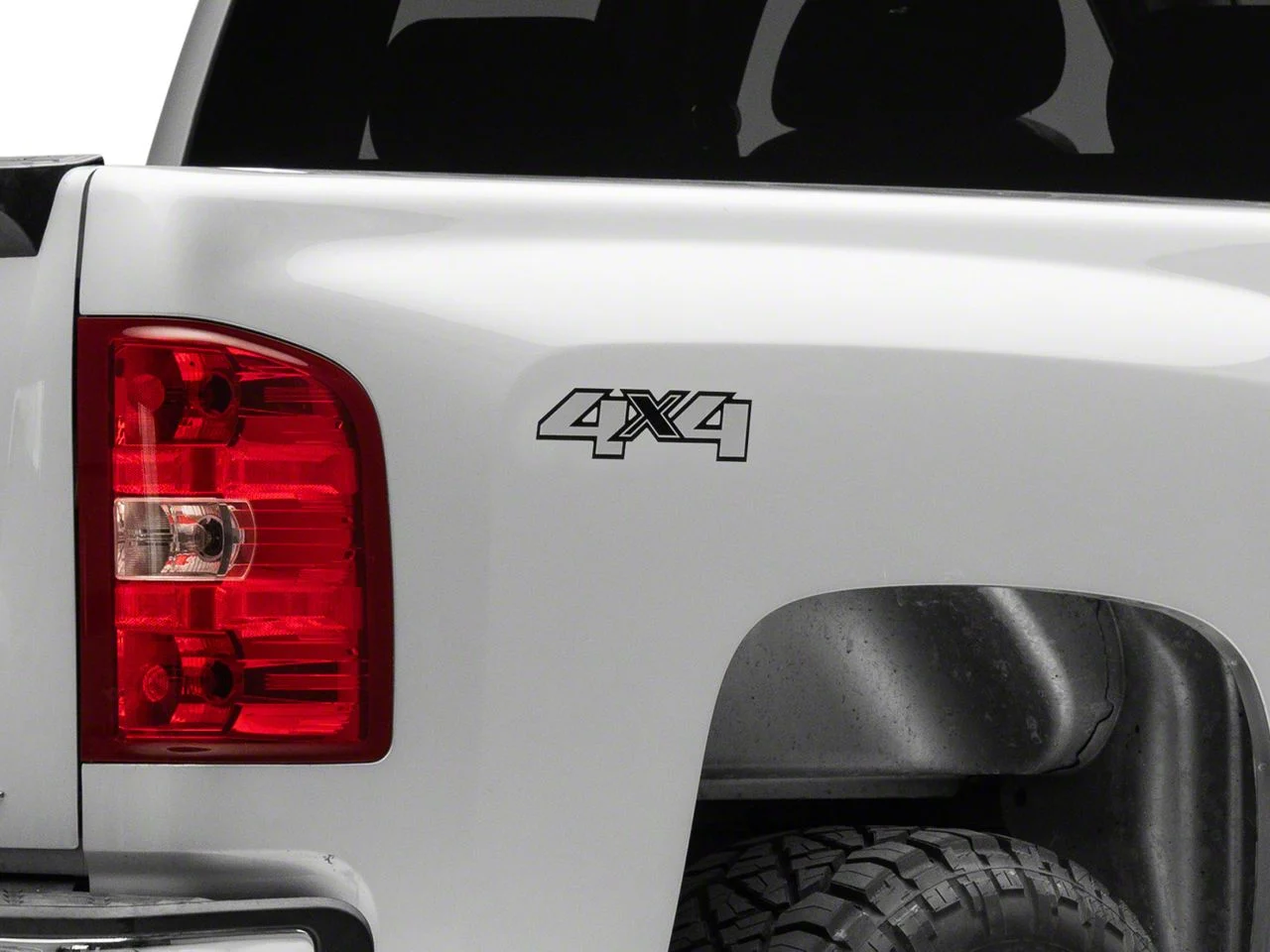 4x4 Decal; Black/Gray (07-13 Sierra 1500)