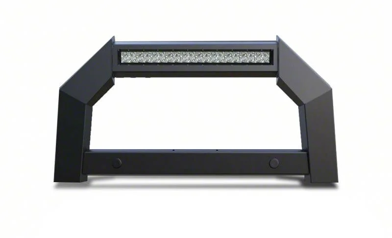 Armour Bull Bar with 20-Inch LED Light Bar; Matte Black (07-18 Sierra 1500)