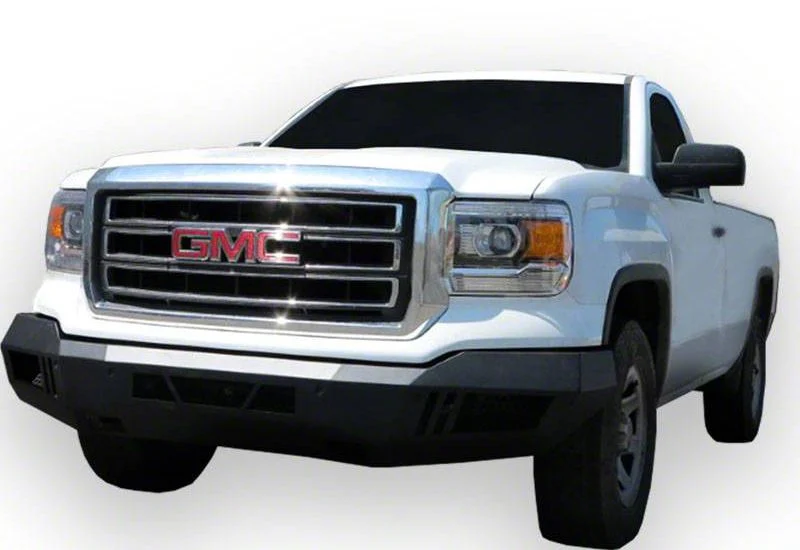 Armour Front Bumper; Black (14-15 Sierra 1500)