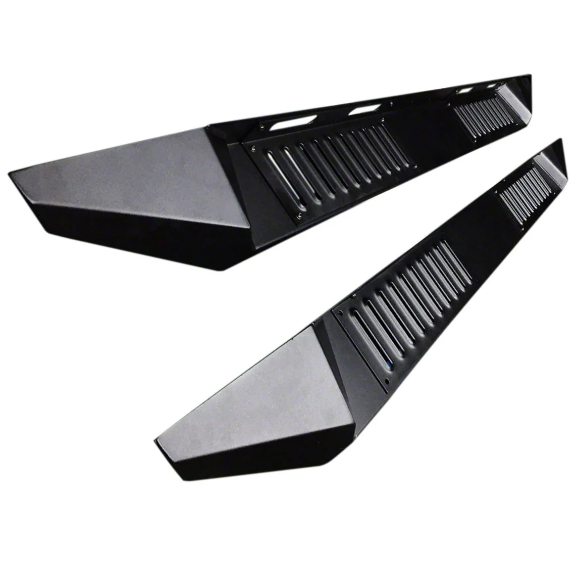 Armour Heavy Duty Steel Running Boards; Black (19-26 Sierra 1500 Crew Cab)