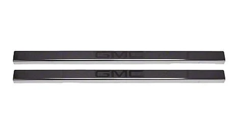 Putco Black Platinum Door Sills with GMC Etching (19-26 Sierra 1500 Regular Cab, Double Cab)