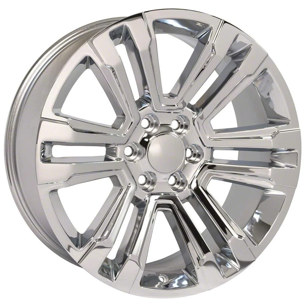 Denali Style Chrome 6-Lug Wheel; 22x9; 24mm Offset (14-18 Sierra 1500)