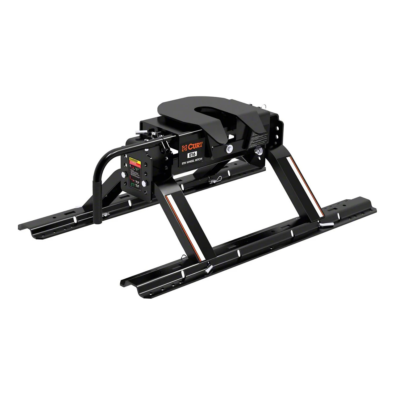 E16 5th Wheel Trailer Hitch with Rails (Universal; Some Adaptation May Be Required)