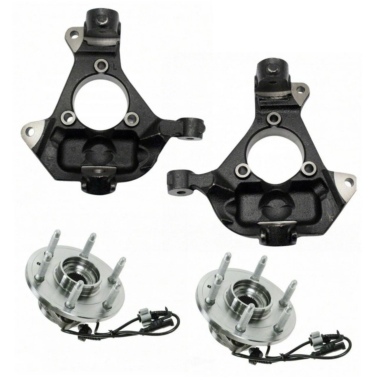 Front Steering Knucles with Hub Assemblies (07-13 4WD Sierra 1500)