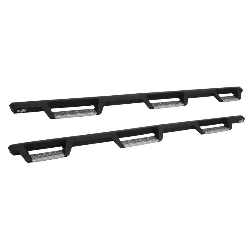 Westin HDX Stainless Wheel-to-Wheel Drop Nerf Side Step Bars; Textured Black (19-26 Sierra 1500 Double Cab)