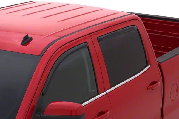 In-Channel Ventvisor Window Deflectors; Front and Rear; Dark Smoke (14-18 Sierra 1500 Crew Cab)