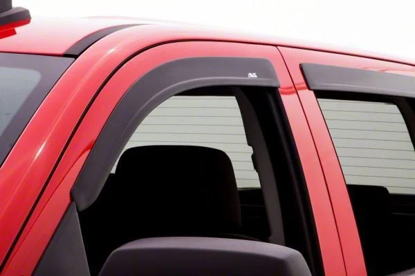 Low Profile Ventvisor Window Deflectors; Front and Rear; Matte Black (19-26 Sierra 1500 Crew Cab)