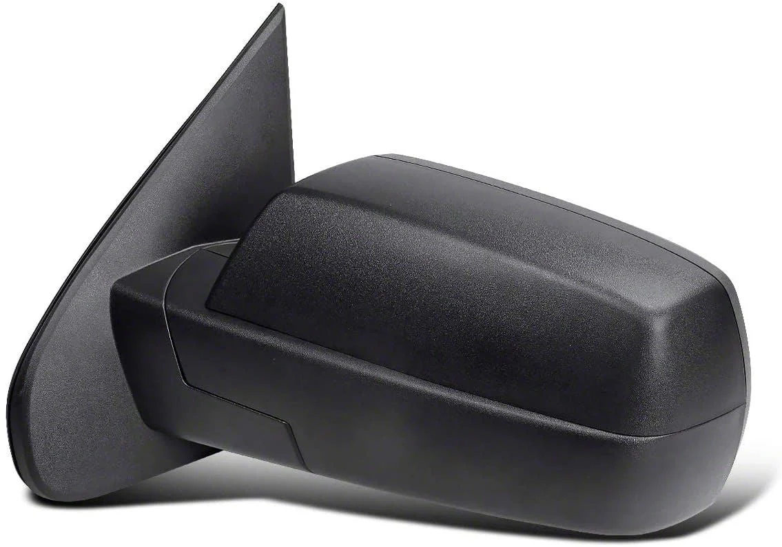 OE Style Side Mirror with LED Puddle Light; Matte Black; Driver Side (14-18 Sierra 1500)