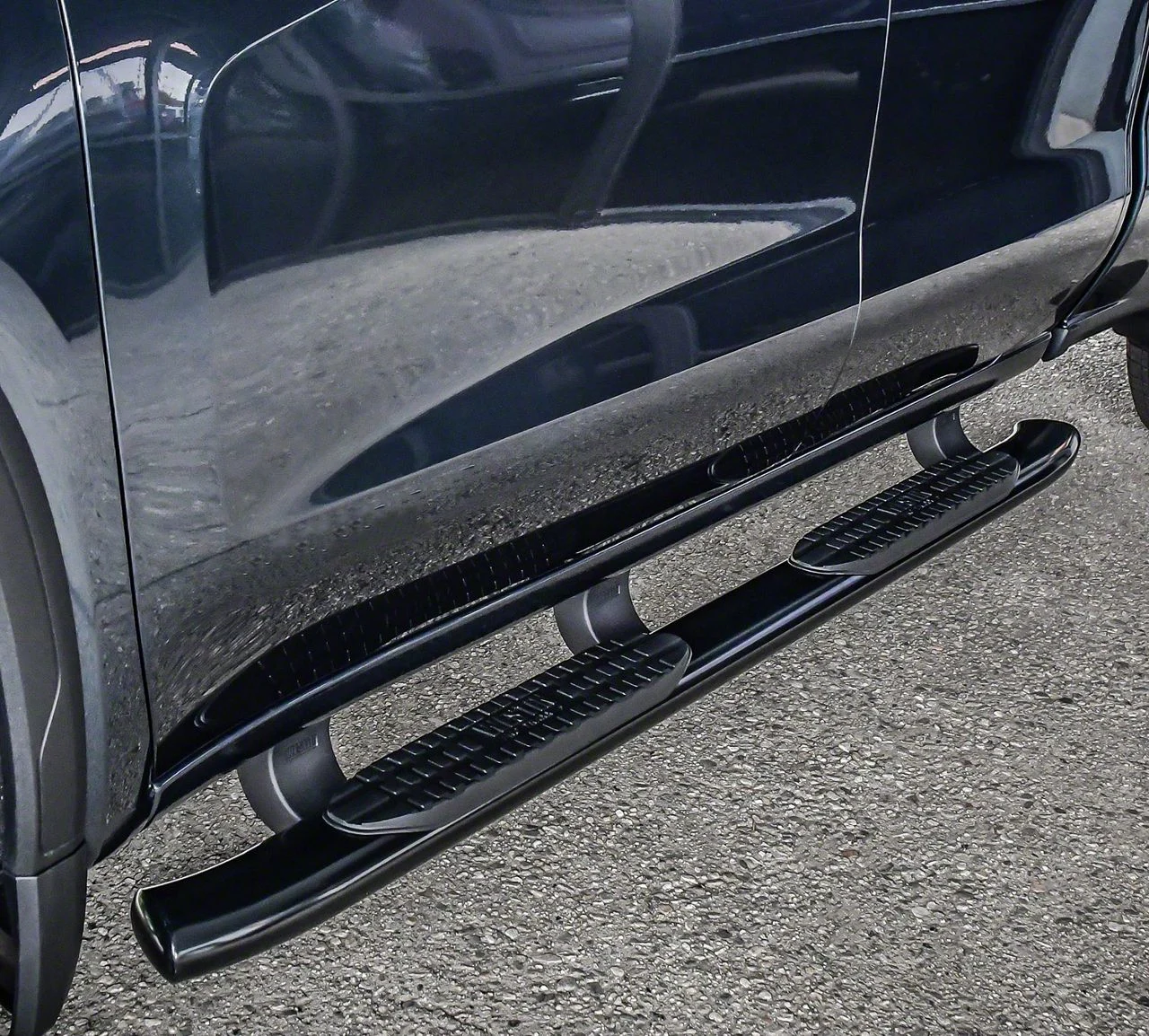 Westin Pro Traxx 5-Inch Oval Side Step Bars; Black (19-26 Sierra 1500 Double Cab)