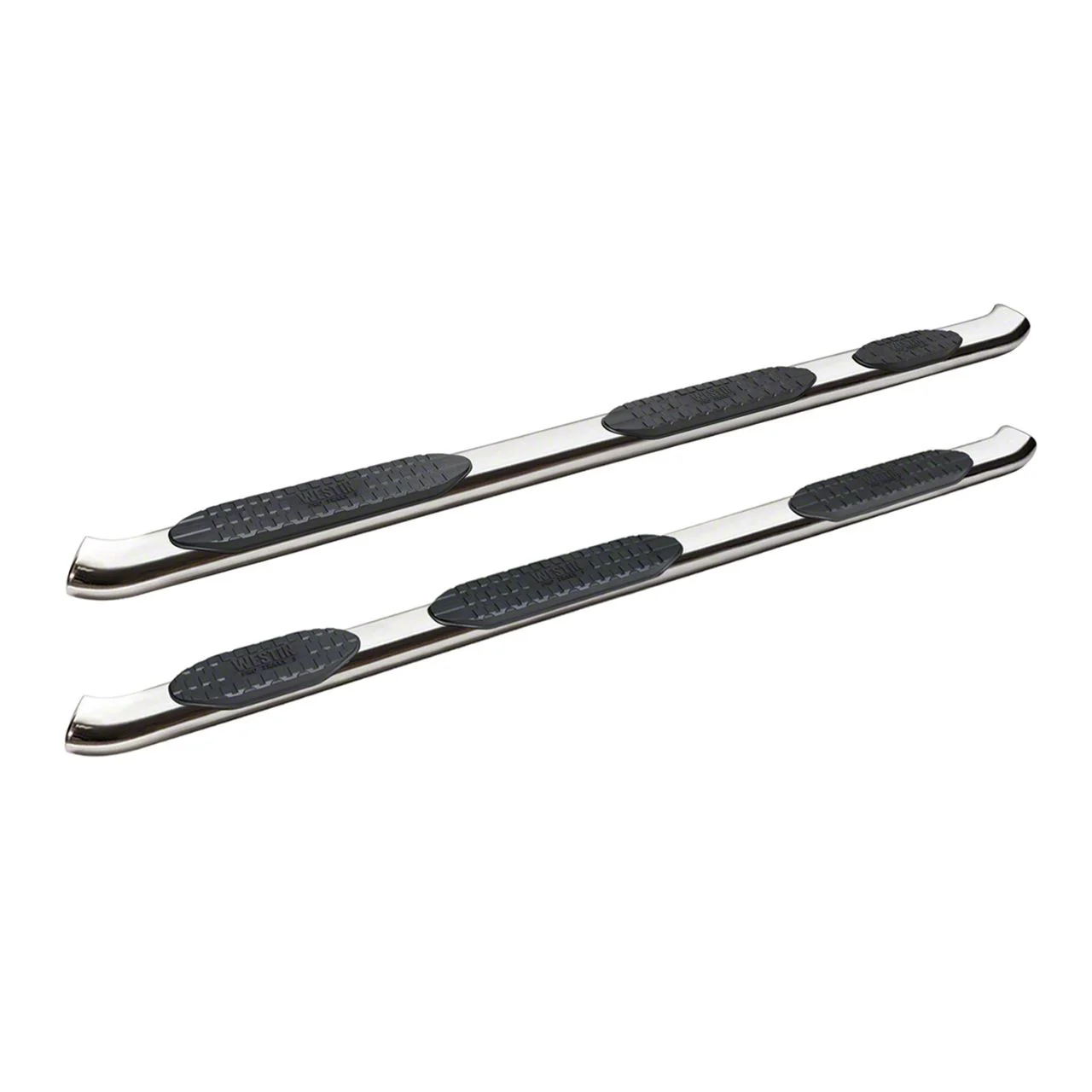 Westin Pro Traxx 5-Inch Wheel-to-Wheel Oval Side Step Bars; Stainless Steel (19-26 Sierra 1500 Double Cab)