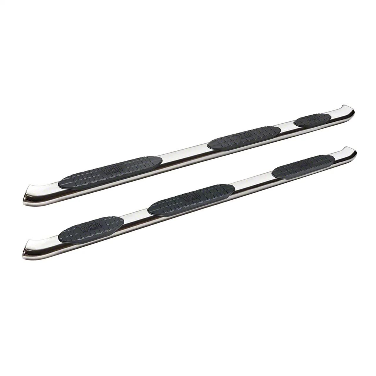 Westin Pro Traxx 5-Inch Wheel-to-Wheel Oval Side Step Bars; Stainless Steel (19-26 Sierra 1500 Crew Cab)