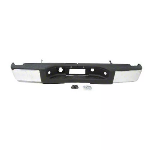 Replacement Rear Bumper; Not Pre-Drilled for Backup Sensors; Chrome (07-13 Sierra 1500)