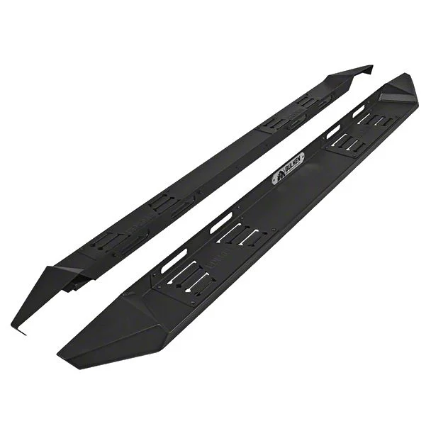 Rugged Running Boards; Satin Black (07-18 Sierra 1500 Crew Cab)