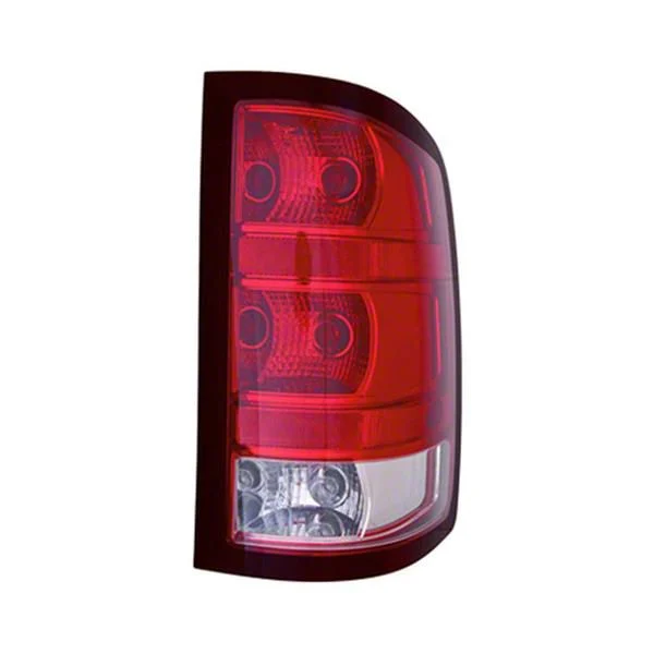 CAPA Replacement Tail Light; Chrome Housing; Red/Clear Lens; Passenger Side (09-13 Sierra 1500)