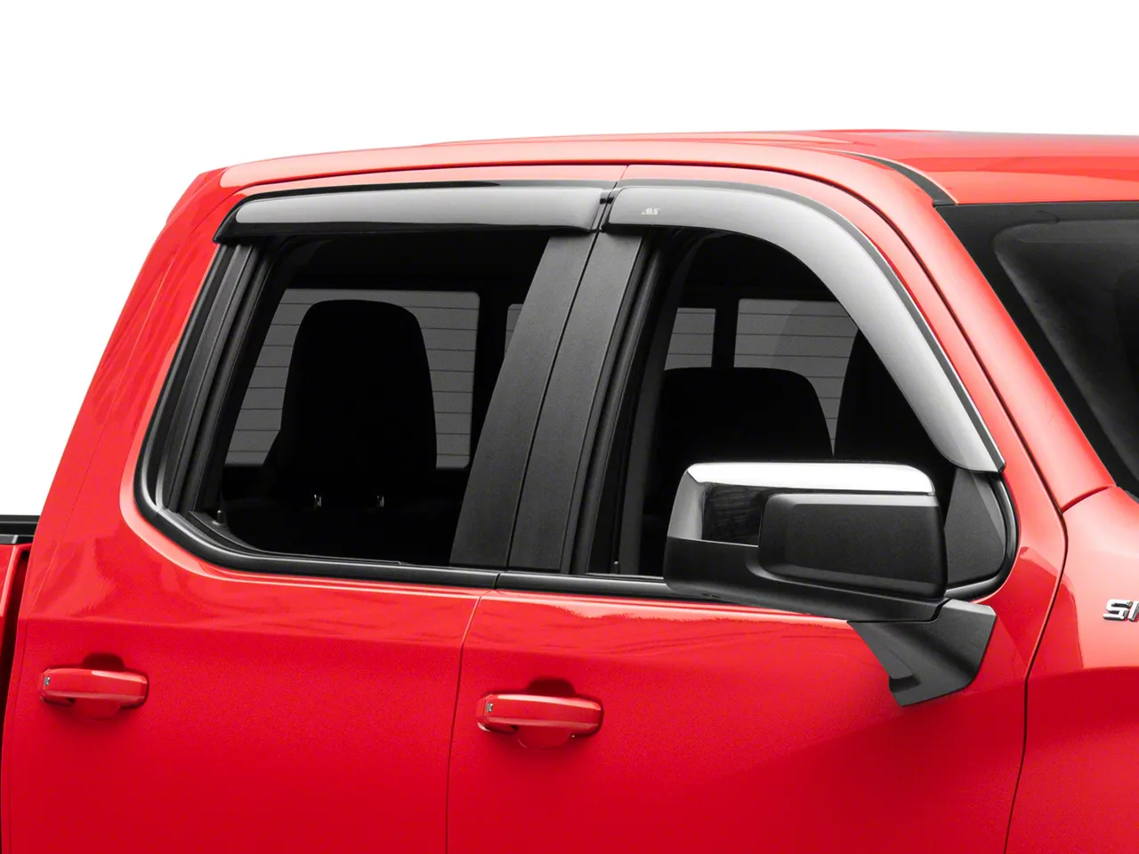 Ventvisor Window Deflectors; Front and Rear; Dark Smoke (19-26 Sierra 1500 Crew Cab)