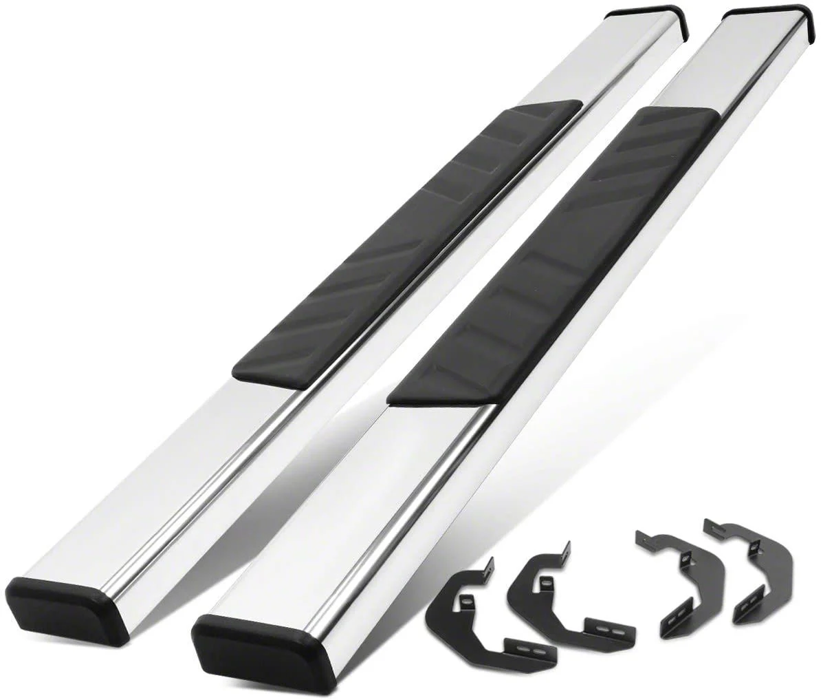 4.75-Inch Running Boards; Stainless Steel (07-19 Sierra 2500 HD Regular Cab)
