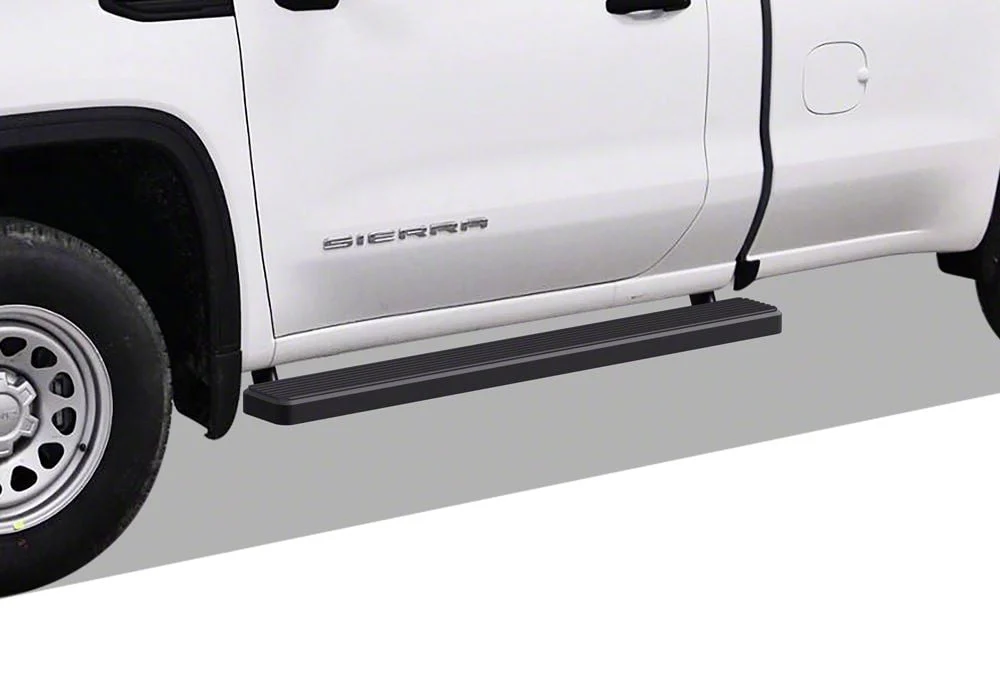 5-Inch iStep Running Boards; Black (20-26 Sierra 2500 HD Regular Cab)