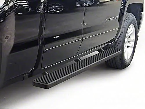 5-Inch iStep Running Boards; Black (07-14 Sierra 2500 HD Crew Cab)