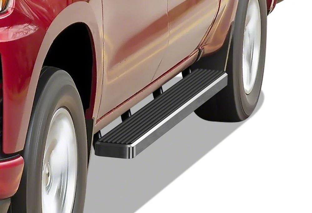 5-Inch iStep Running Boards; Hairline Silver (20-26 Sierra 2500 HD Crew Cab)