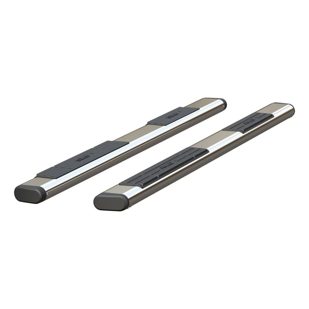 6-Inch Oval Side Step Bars without Mounting Brackets; Polished Stainless (07-19 Sierra 2500 HD Extended/Double Cab; 07-26 Sierra 2500 HD Crew Cab)